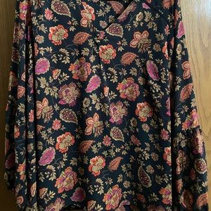 Paisley V neck Blouse